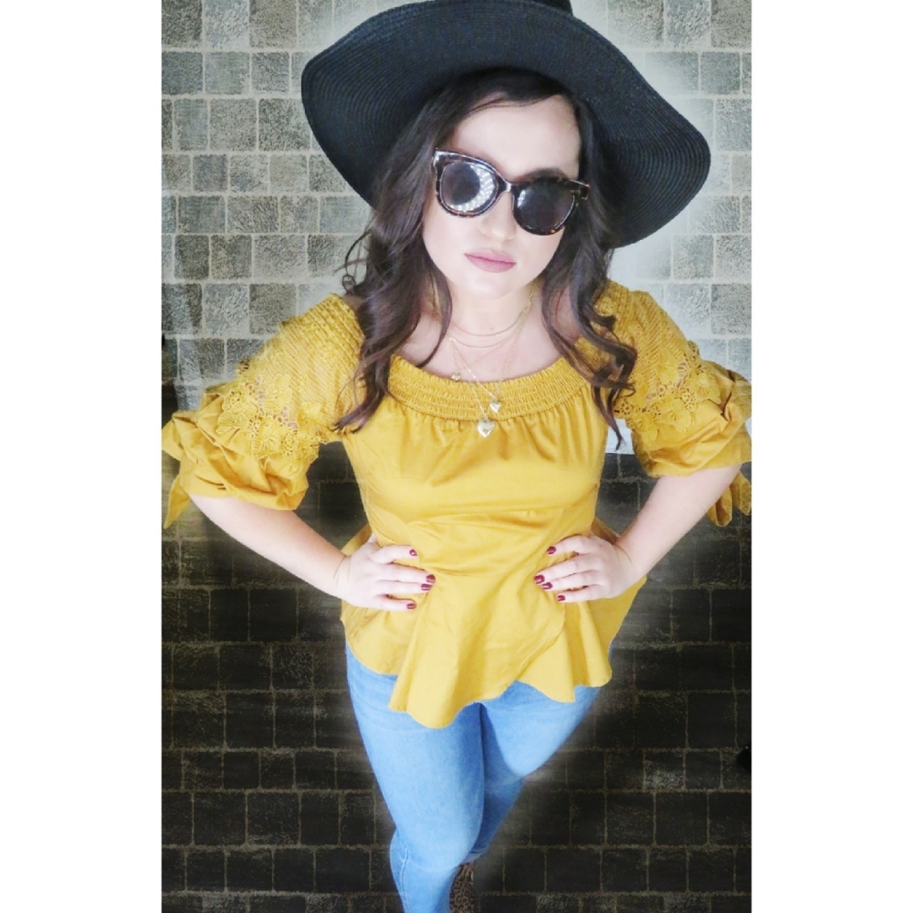 Long Sleeve Top: Honey Gold